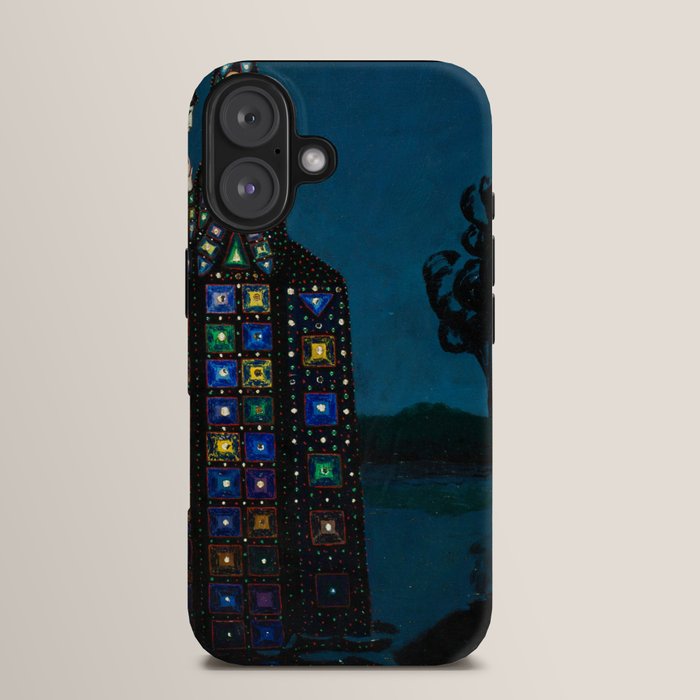 Confirmation of Love,' Magical Realism Portrait Painting by Boles����aw Biegas iPhone Case