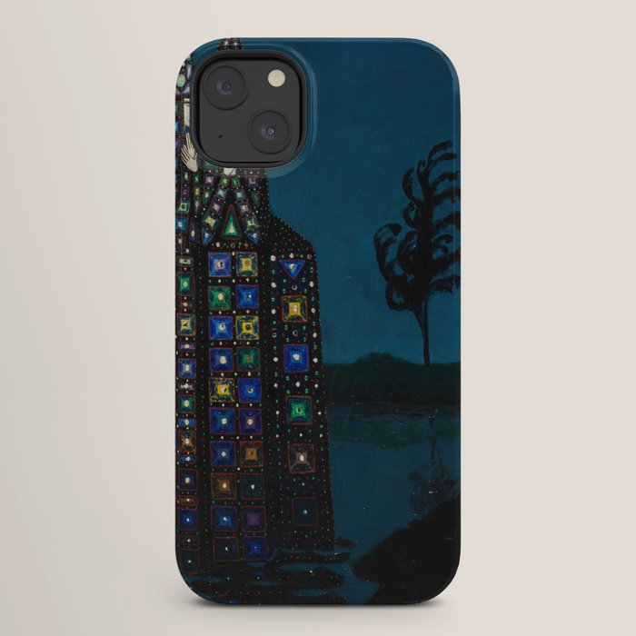 Confirmation of Love,' Magical Realism Portrait Painting by Boles����aw Biegas iPhone Case