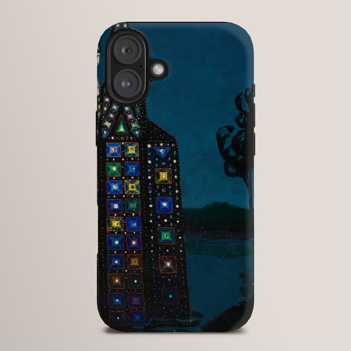 Confirmation of Love,' Magical Realism Portrait Painting by Boles����aw Biegas iPhone Case