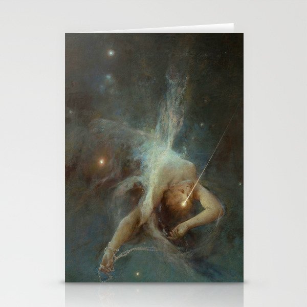 "Falling Star" by Witold Pruszkowski (1884) Stationery Card