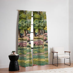 A beautiful day at the park Window Curtain