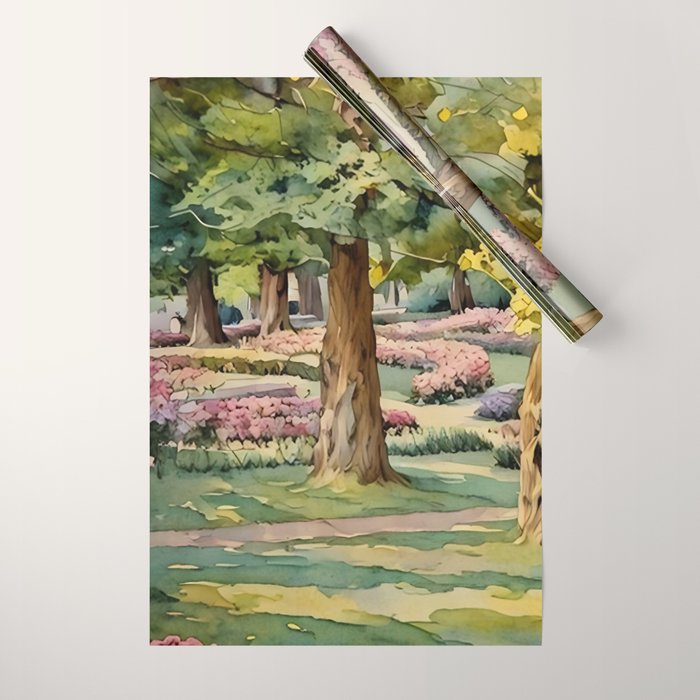 A beautiful day at the park Wrapping Paper