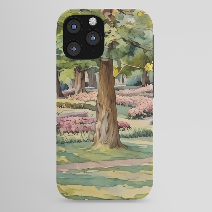 A beautiful day at the park iPhone Case