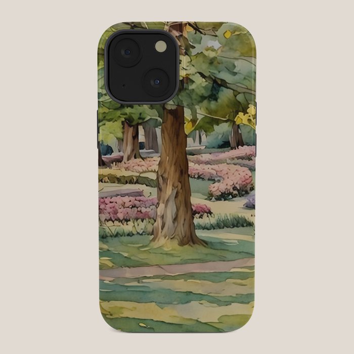 A beautiful day at the park iPhone Case