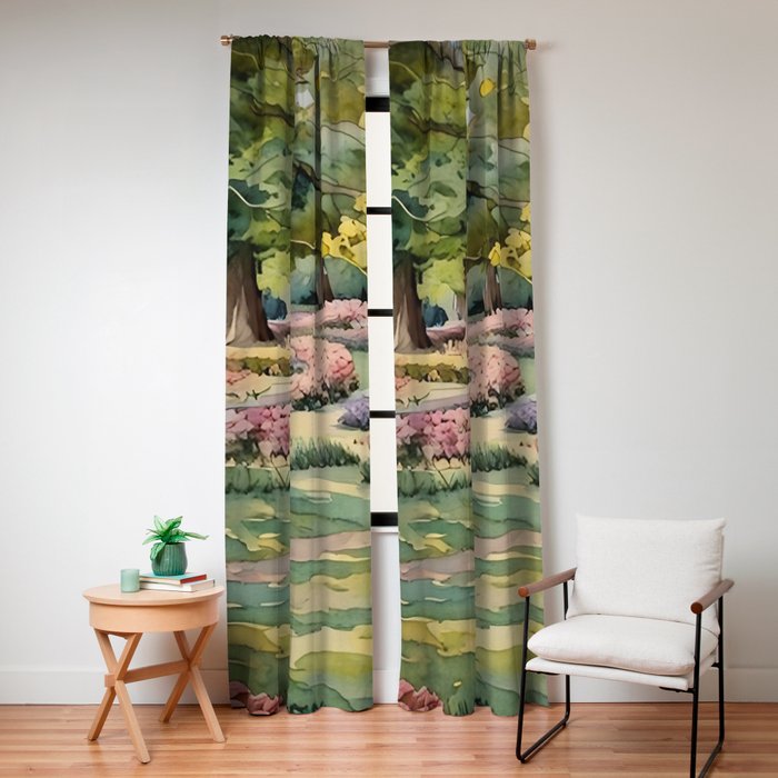 A beautiful day at the park Window Curtain