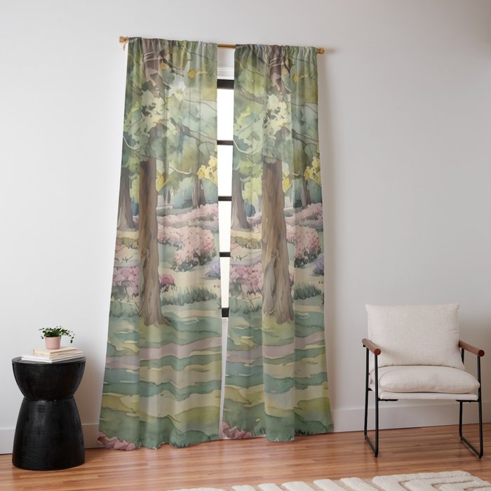 A beautiful day at the park Window Curtain