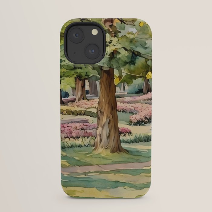 A beautiful day at the park iPhone Case