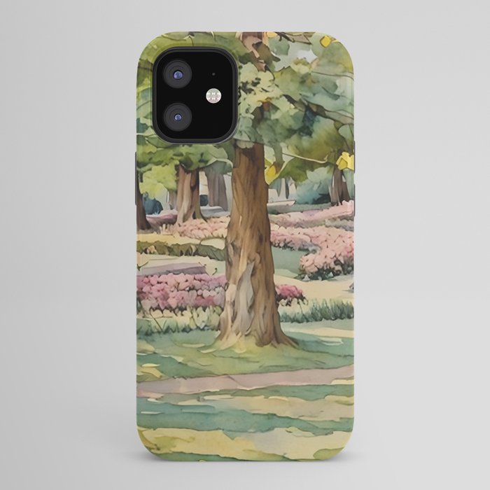 A beautiful day at the park iPhone Case