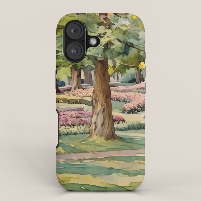 A beautiful day at the park iPhone Case