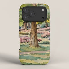 A beautiful day at the park iPhone Case