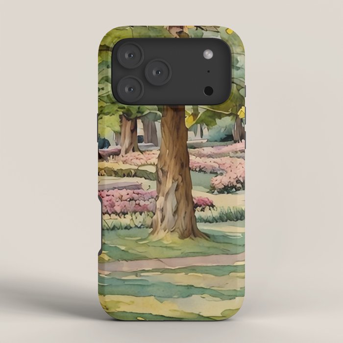A beautiful day at the park iPhone Case