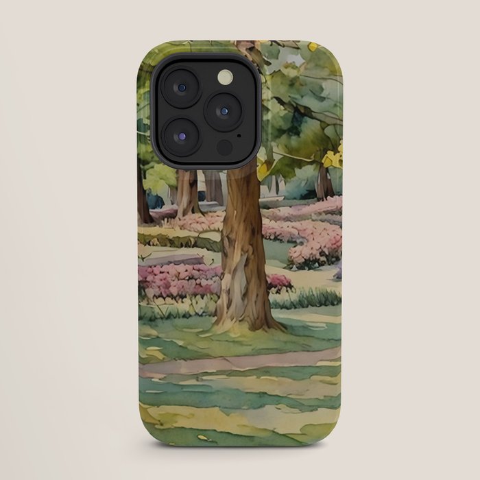 A beautiful day at the park iPhone Case
