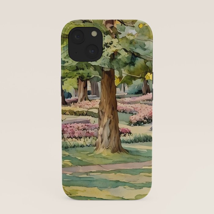 A beautiful day at the park iPhone Case