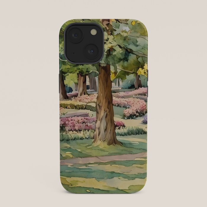 A beautiful day at the park iPhone Case