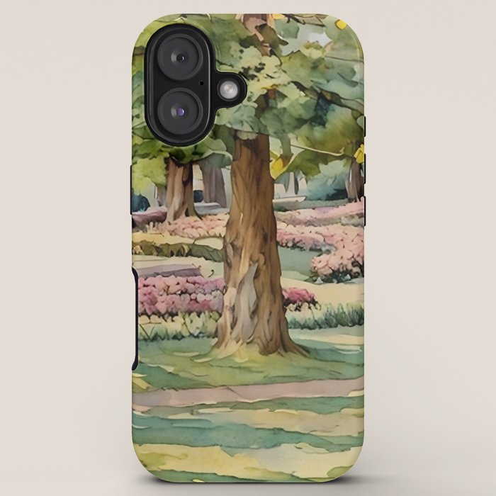A beautiful day at the park iPhone Case