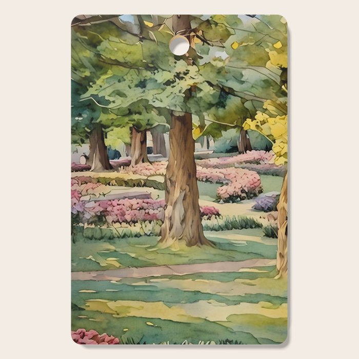 A beautiful day at the park Cutting Board