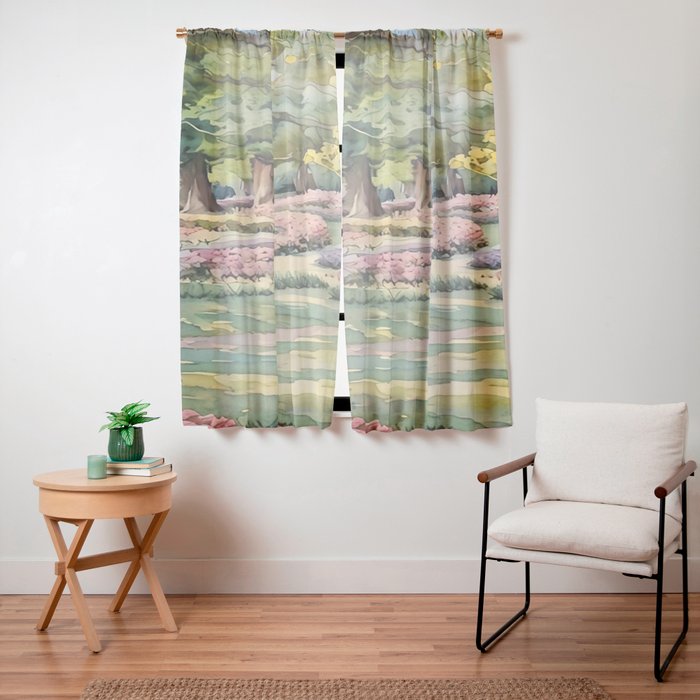 A beautiful day at the park Window Curtain