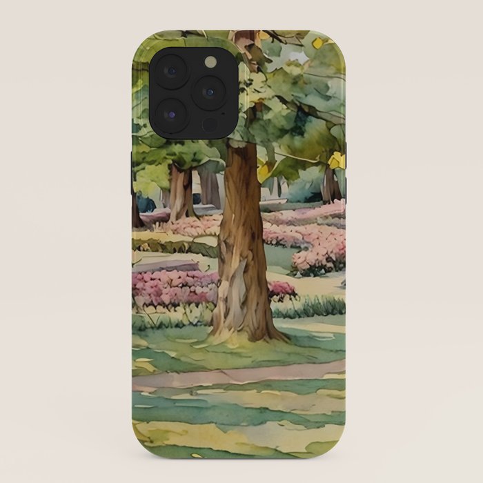 A beautiful day at the park iPhone Case