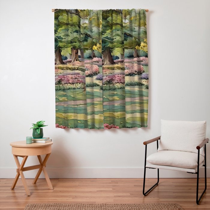 A beautiful day at the park Window Curtain