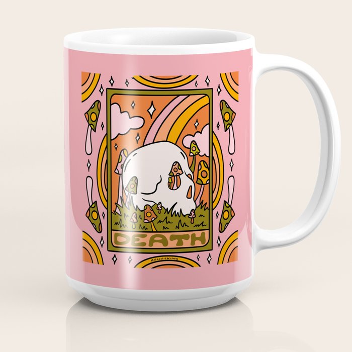 13. Death Tarot Mushroom Coffee Mug