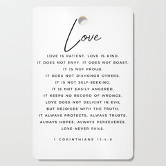 1 Corinthians 13 Love Is Patient Love Is Kind Love Never Fails Bible Verse Print Scripture Christian Cutting Board