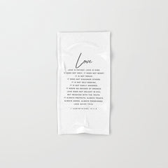 1 Corinthians 13 Love Is Patient Love Is Kind Love Never Fails Bible Verse Print Scripture Christian Bath Towel