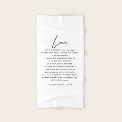 1 Corinthians 13 Love Is Patient Love Is Kind Love Never Fails Bible Verse Print Scripture Christian Bath Towel