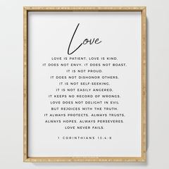 1 Corinthians 13 Love Is Patient Love Is Kind Love Never Fails Bible Verse Print Scripture Christian Serving Tray
