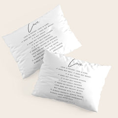 1 Corinthians 13 Love Is Patient Love Is Kind Love Never Fails Bible Verse Print Scripture Christian Pillow Sham