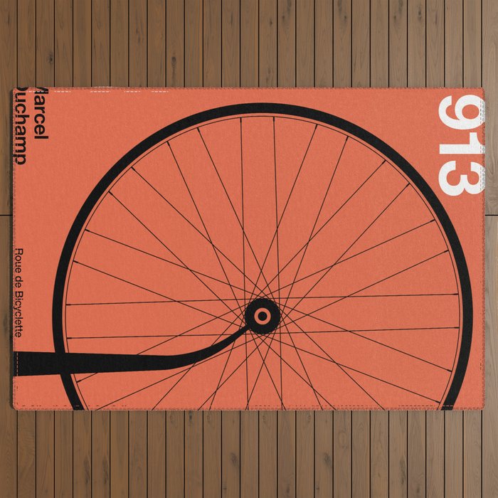 1913 - Roue de Bicyclette - Marcel Duchamp Outdoor Rug