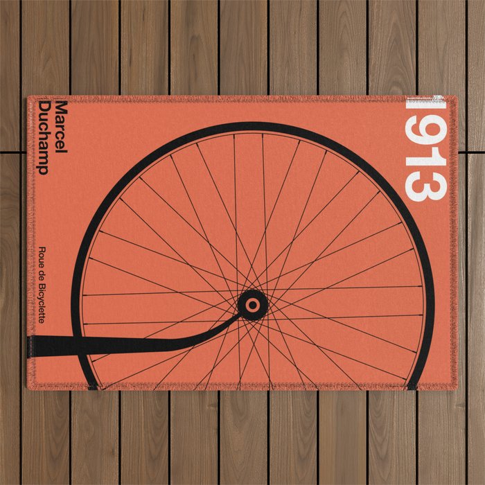 1913 - Roue de Bicyclette - Marcel Duchamp Outdoor Rug