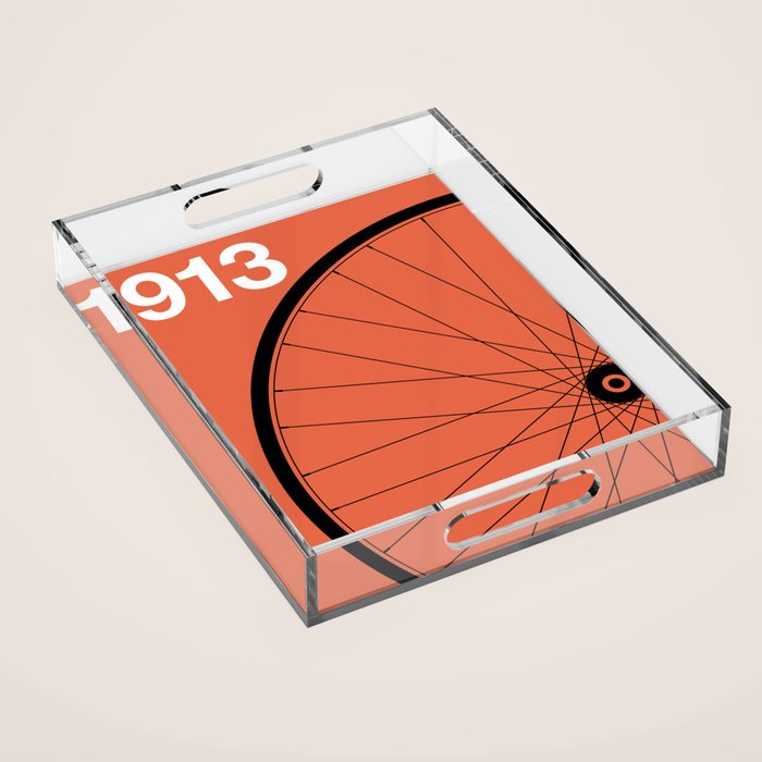 1913 - Roue de Bicyclette - Marcel Duchamp Acrylic Tray