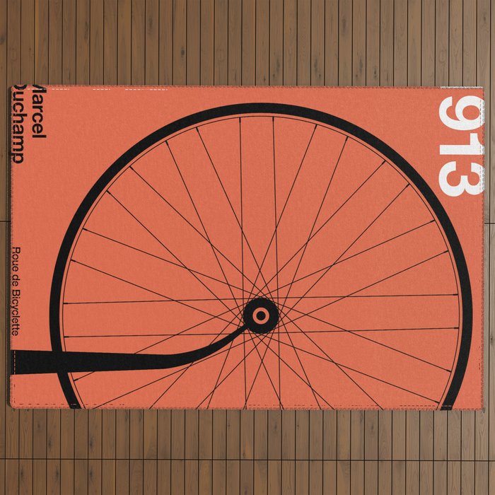 1913 - Roue de Bicyclette - Marcel Duchamp Outdoor Rug