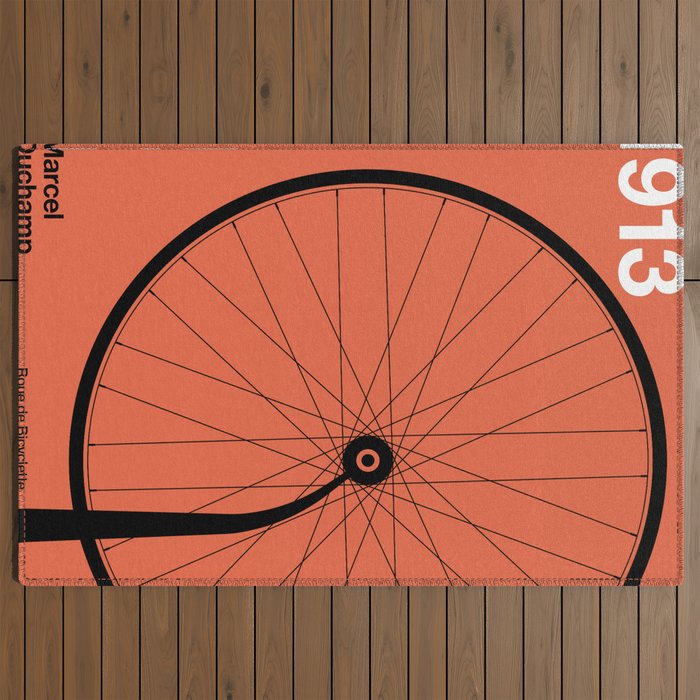 1913 - Roue de Bicyclette - Marcel Duchamp Outdoor Rug