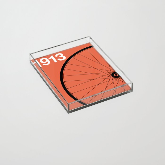 1913 - Roue de Bicyclette - Marcel Duchamp Acrylic Tray