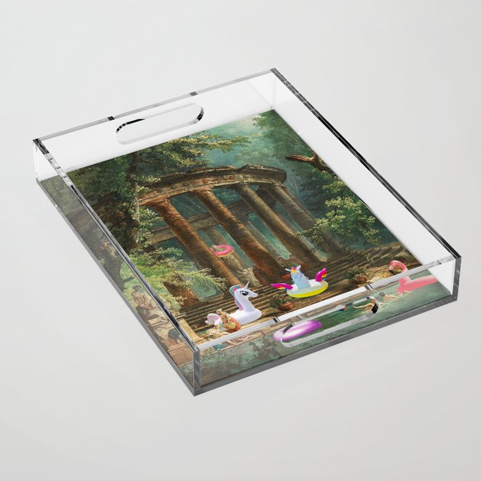 18th Century Pool Party Acrylic Tray