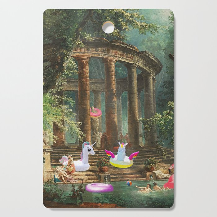 18th Century Pool Party Cutting Board