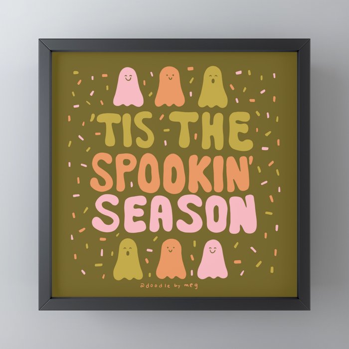 Tis the Spookin Season in Green Mini Art Print