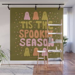 Tis the Spookin Season in Green Wall Mural