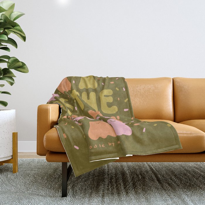 Tis the Spookin Season in Green Throw Blanket