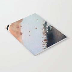 708 - a minimal mixed media abstract piece in blues, pinks, and white Notebook