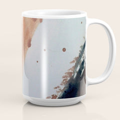 708 - a minimal mixed media abstract piece in blues, pinks, and white Coffee Mug