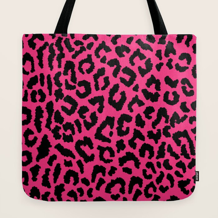 2000s leopard-black on hot pink Tote Bag