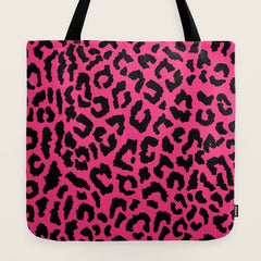 2000s leopard-black on hot pink Tote Bag