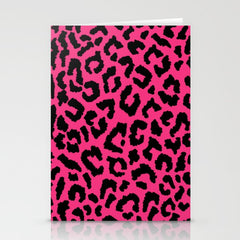 2000s leopard-black on hot pink Stationery Card