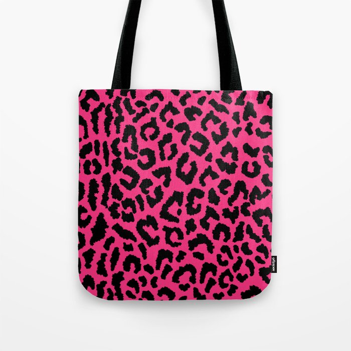 2000s leopard-black on hot pink Tote Bag