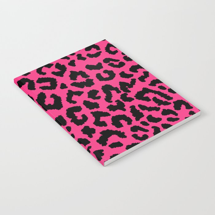 2000s leopard-black on hot pink Notebook