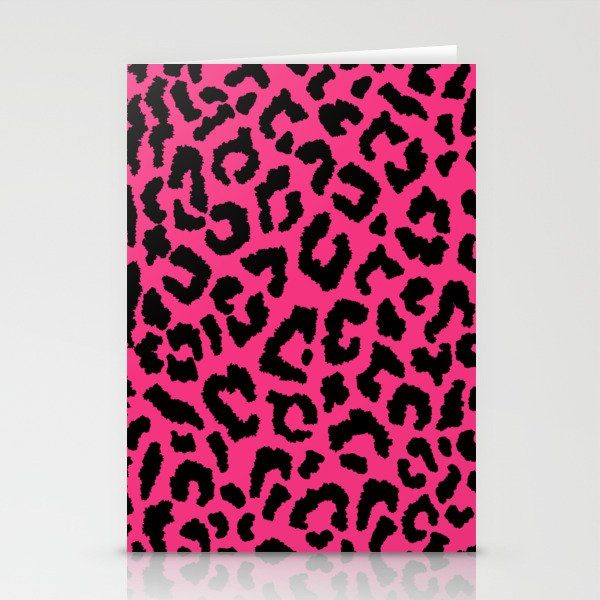 2000s leopard-black on hot pink Stationery Card