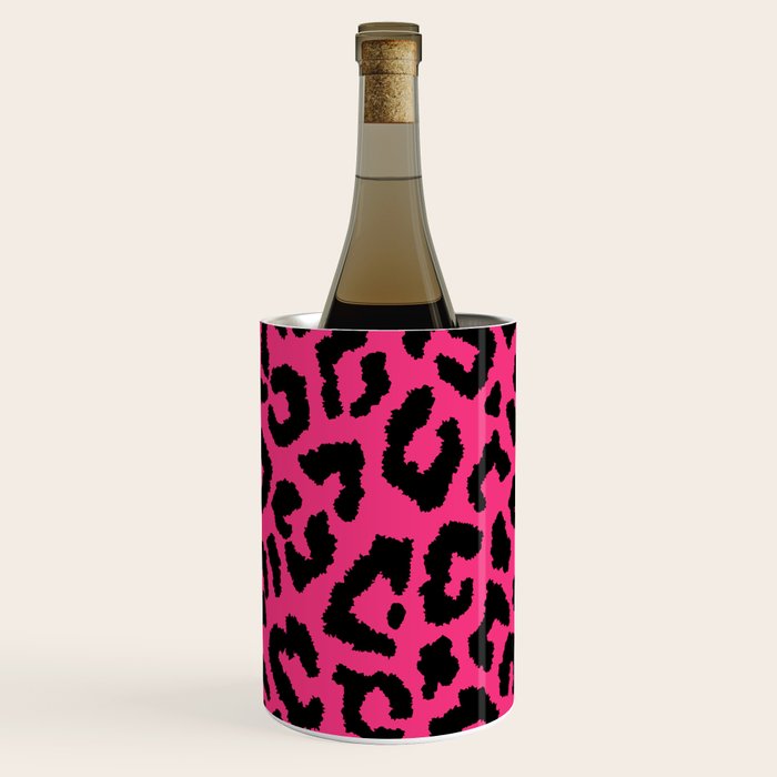 2000s leopard-black on hot pink Wine Chiller
