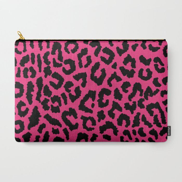 2000s leopard-black on hot pink Carry All Pouch